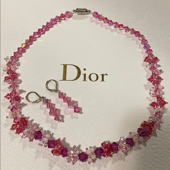 Swarovski set necklace + earrings - Picture 2 of 8